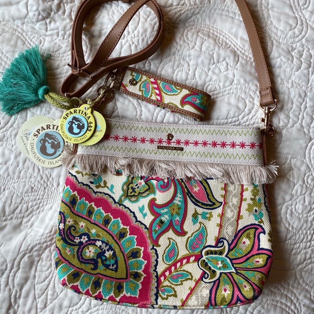 Spartina 449 Brand New Canvas Boho Purse